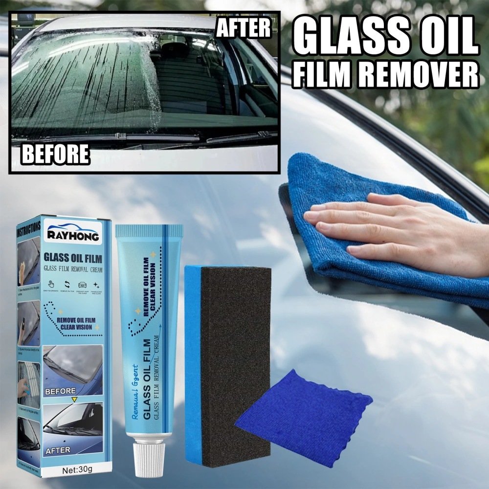 Rayhong Glass Oil Film Remover Decontamination Rainproof Removal Oil Film Net