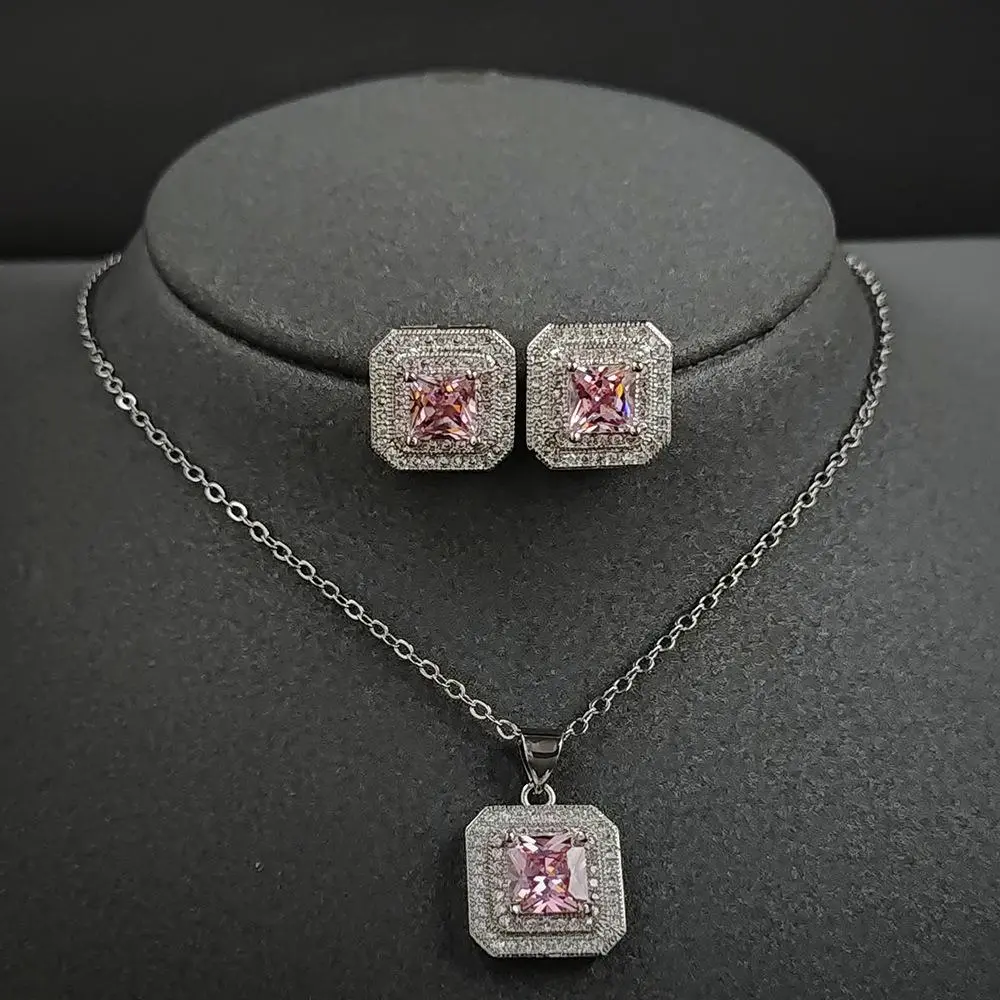 Fashion Personality Versatile Square Jewelry Set