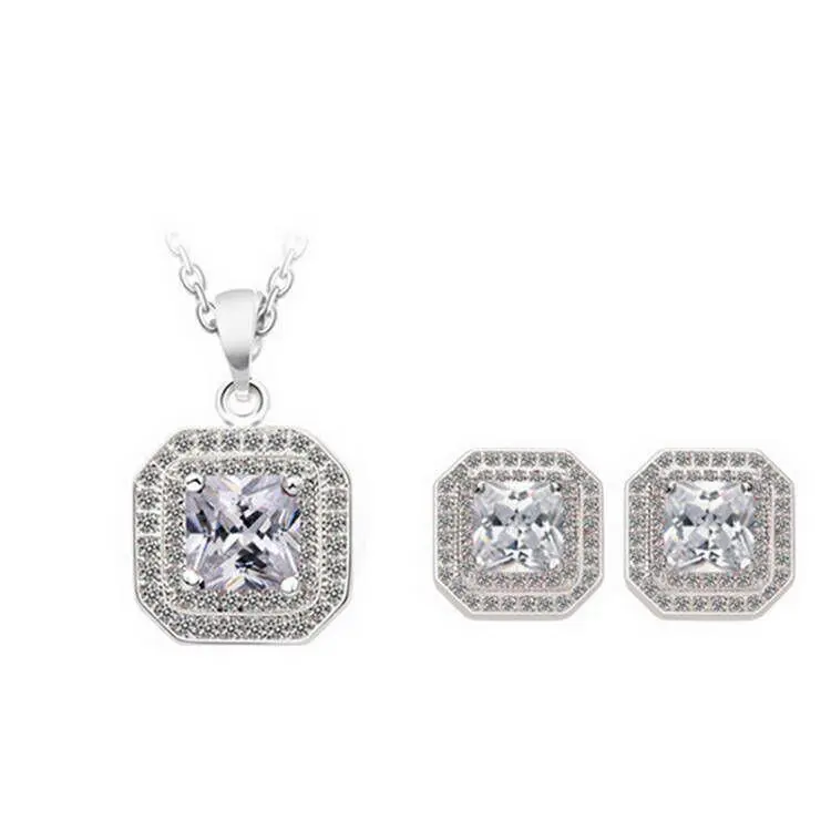 Fashion Personality Versatile Square Jewelry Set