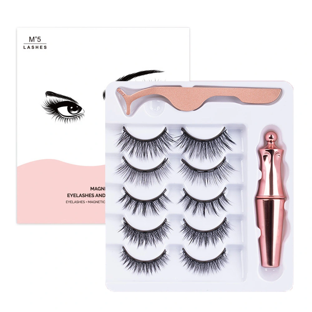 Magnetic False Eyelashes 5 Pairs Of Eyeliner