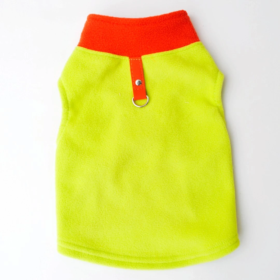 Pet Clothes Dog Autumn And Winter Polar Fleece Traction Buckle Strong