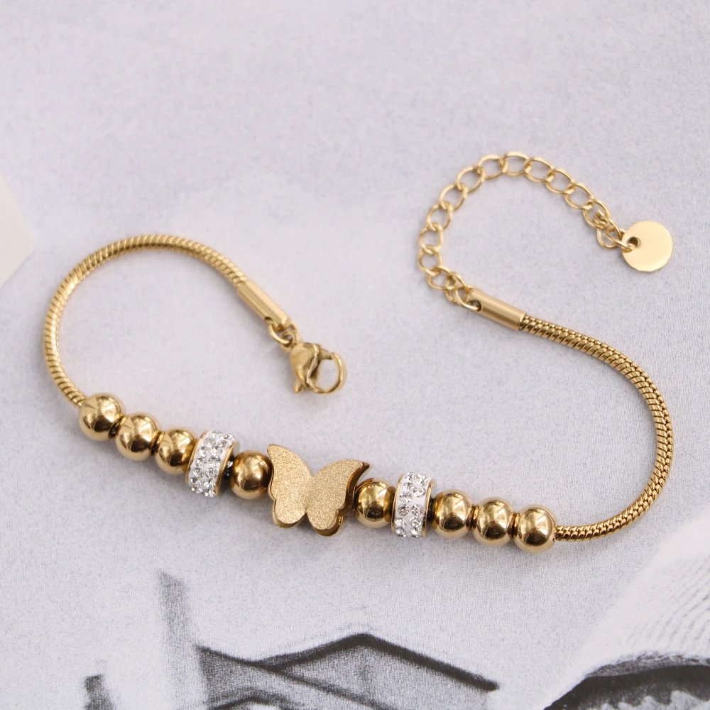 Butterfly Small Steel Ball Bracelet Female