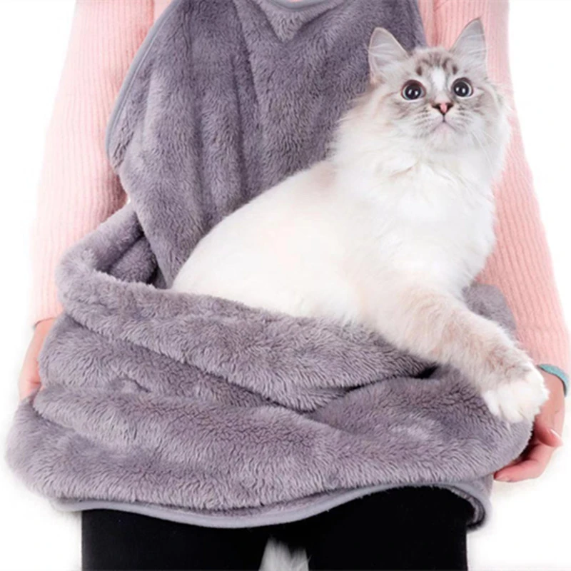 Machine Washable Arctic Velvet Cat Apron Sleeping Bag