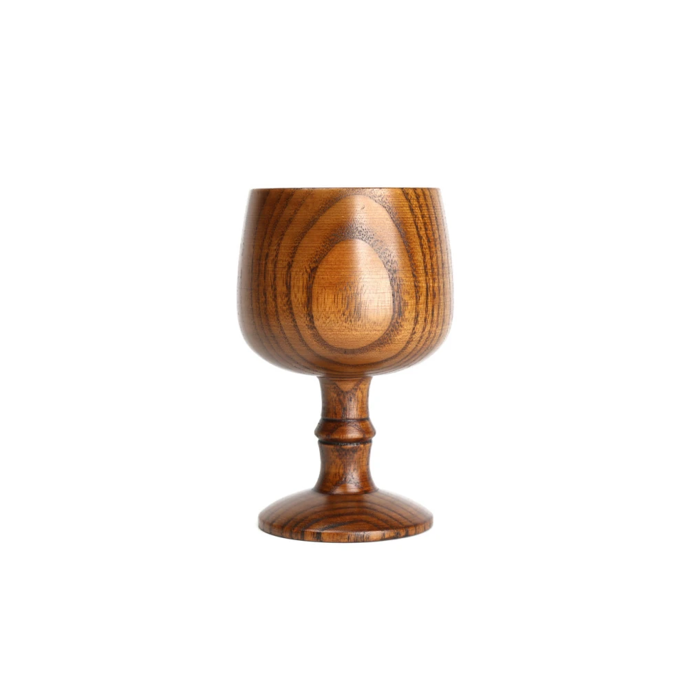 Solid Wood Wine Set High-legged Classical Drop-resistant Wine Glass