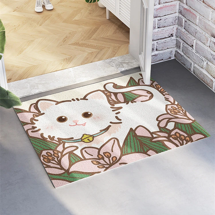 Cartoon Cute Cat Cuttable Entry Door Mat