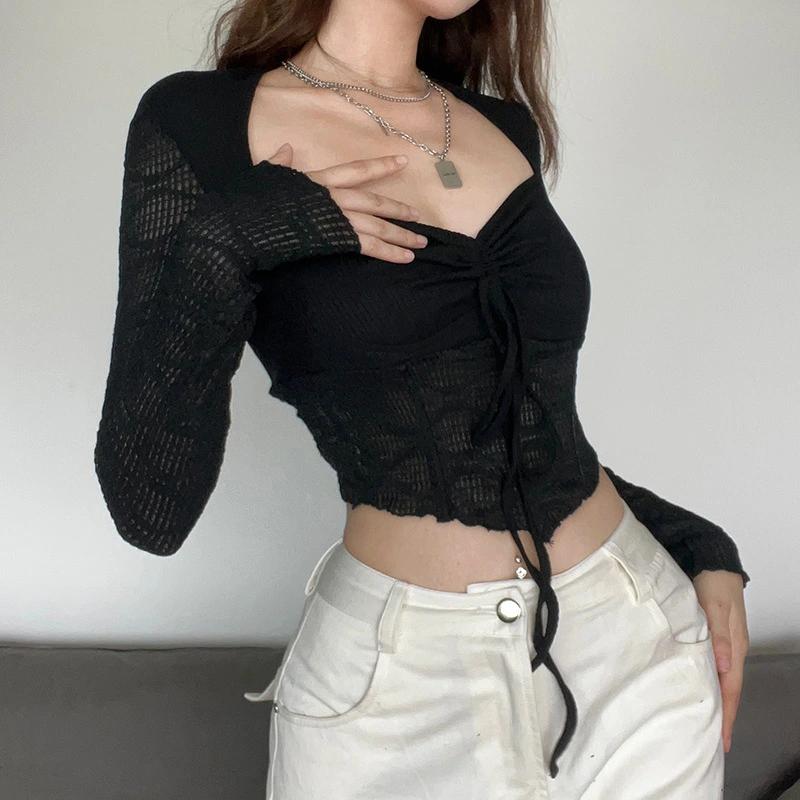 Women's Lace Patchwork Fashionable Personality Top