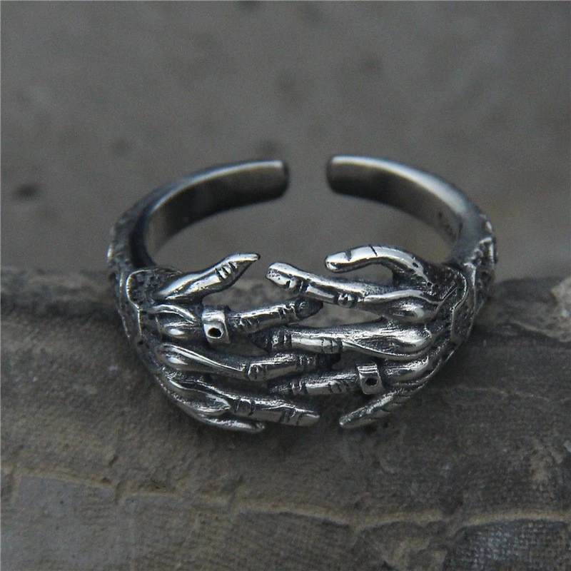 Adjustable Ring With Interlocking Opening