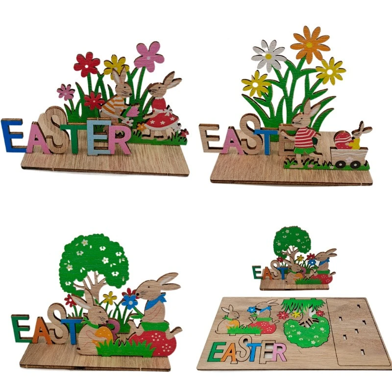 Wooden Easter Home Decoration Ornaments