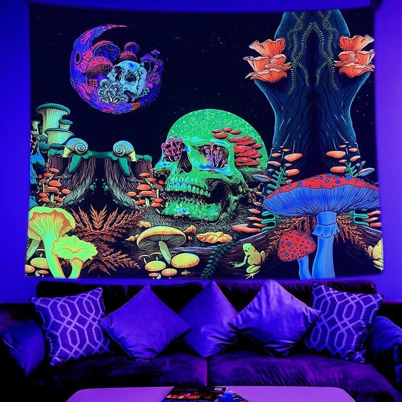 Purple Light Wall Decoration Room Background Cloth