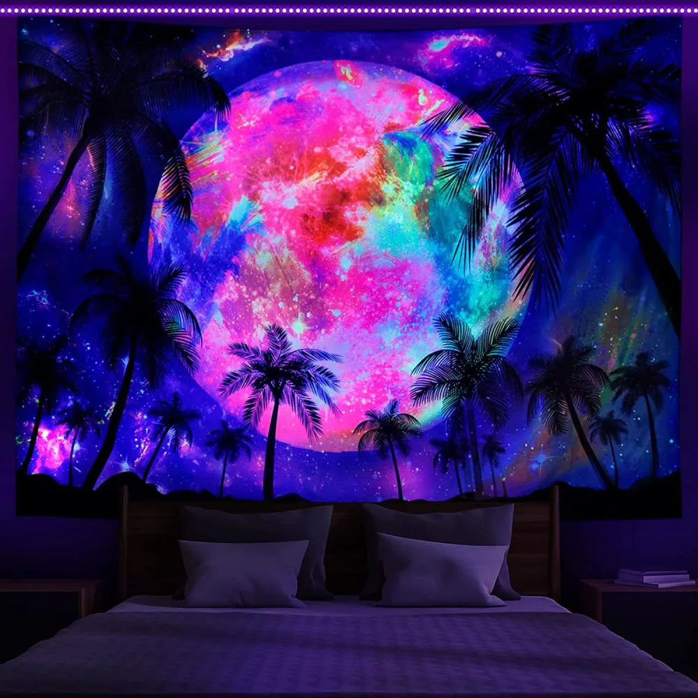 Purple Light Wall Decoration Room Background Cloth