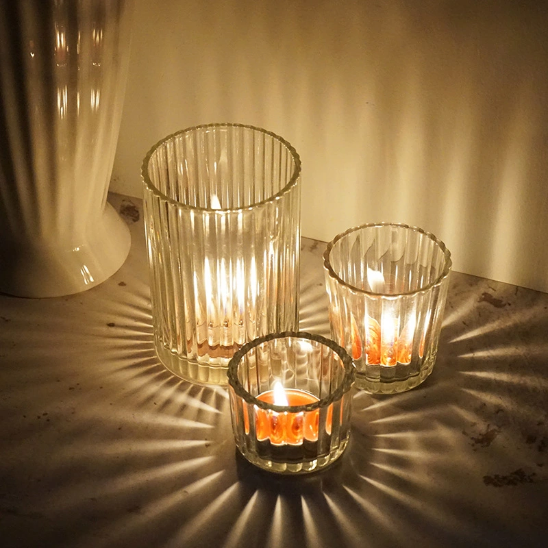 Tea Candle Glass Light And Shadow Romantic Candlelight Dinner Props