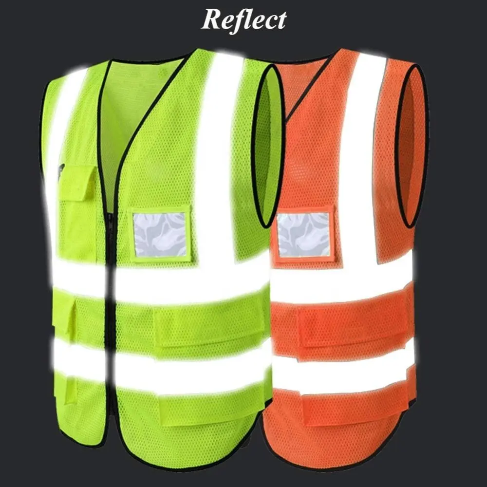 Fashion Reflective Vest With Multiple Pockets