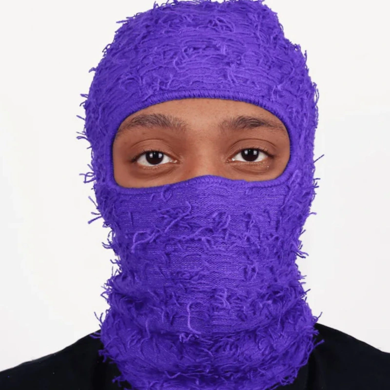 Balaclava Men's And Women's Knitted Camo Headgear Personality Fashion Wool Hat