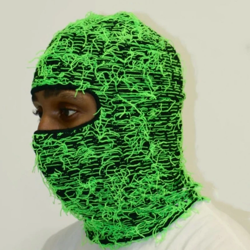 Balaclava Men's And Women's Knitted Camo Headgear Personality Fashion Wool Hat
