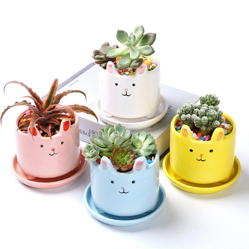 Rabbit Succulent Ceramic Flowerpot Cartoon Cute