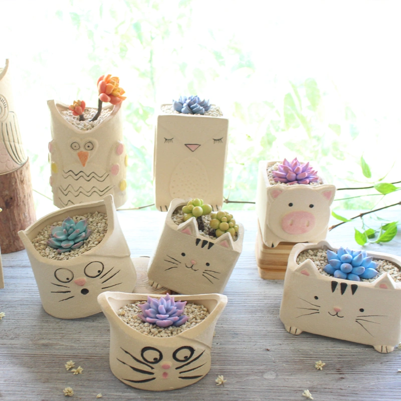 Cute Cartoon Ceramic Flowerpot