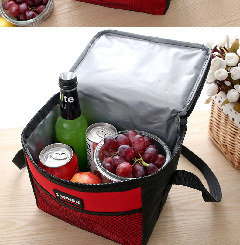 Oxford Cloth Insulated Lunch Bag Student Outdoor Picnic Bag Portable