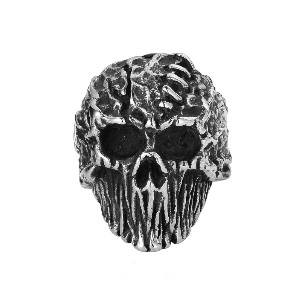 Ornaments Mummy Skull Men's Titanium Steel Ring