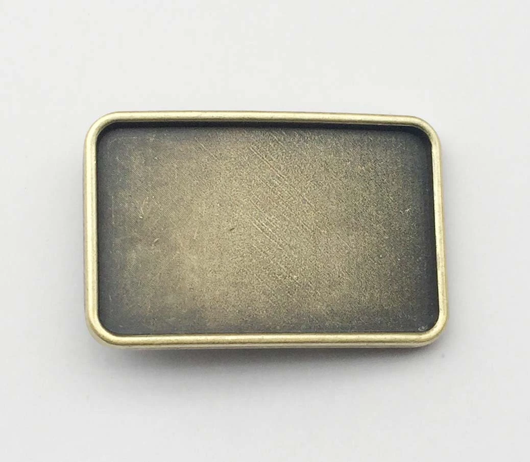 Small Square DIY Smooth Plate Belt Buckle