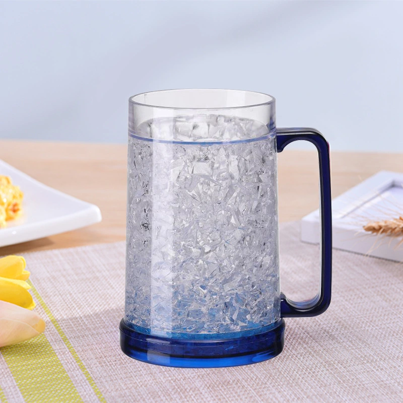 Home Fashion Simple Plastic Double Gel Beer Mug