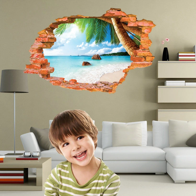 3D Broken Wall Effect Wall Decal Background Wall Decal