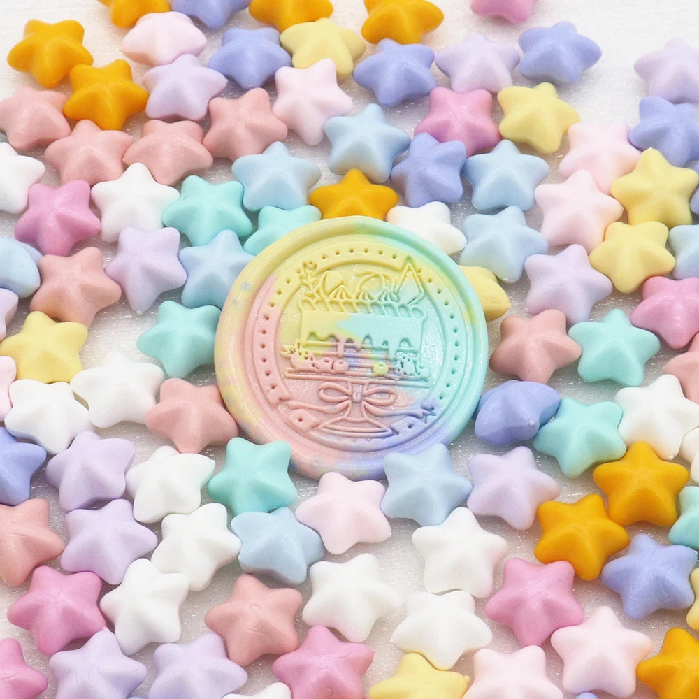 Wax Grain Pearlescent Mixed Color Macaron Lucky Star