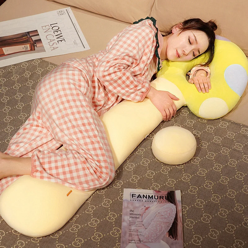 Card Sleeping Leg Clamping Doll With Mushroom Throwing Pillow