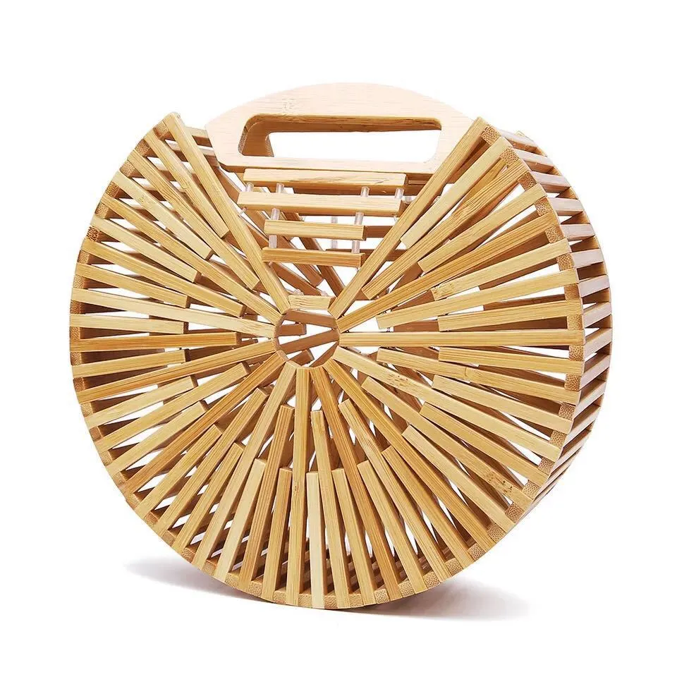 Bamboo Woven Bag High-end Portable Simple Retro