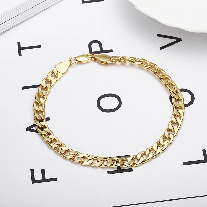 European And American Men's Gold Bracelet