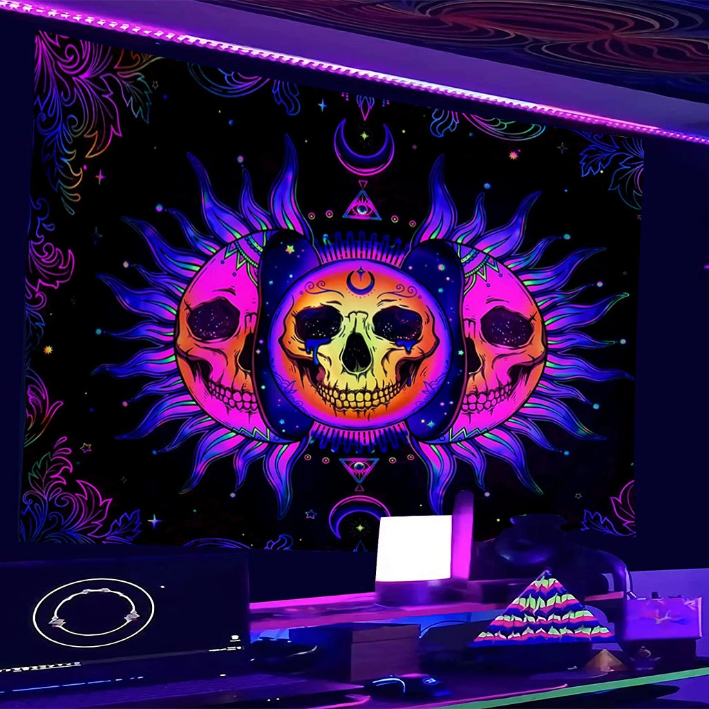 Fluorescent Tapestry Luminous Background Cloth Suitable For Bedroom