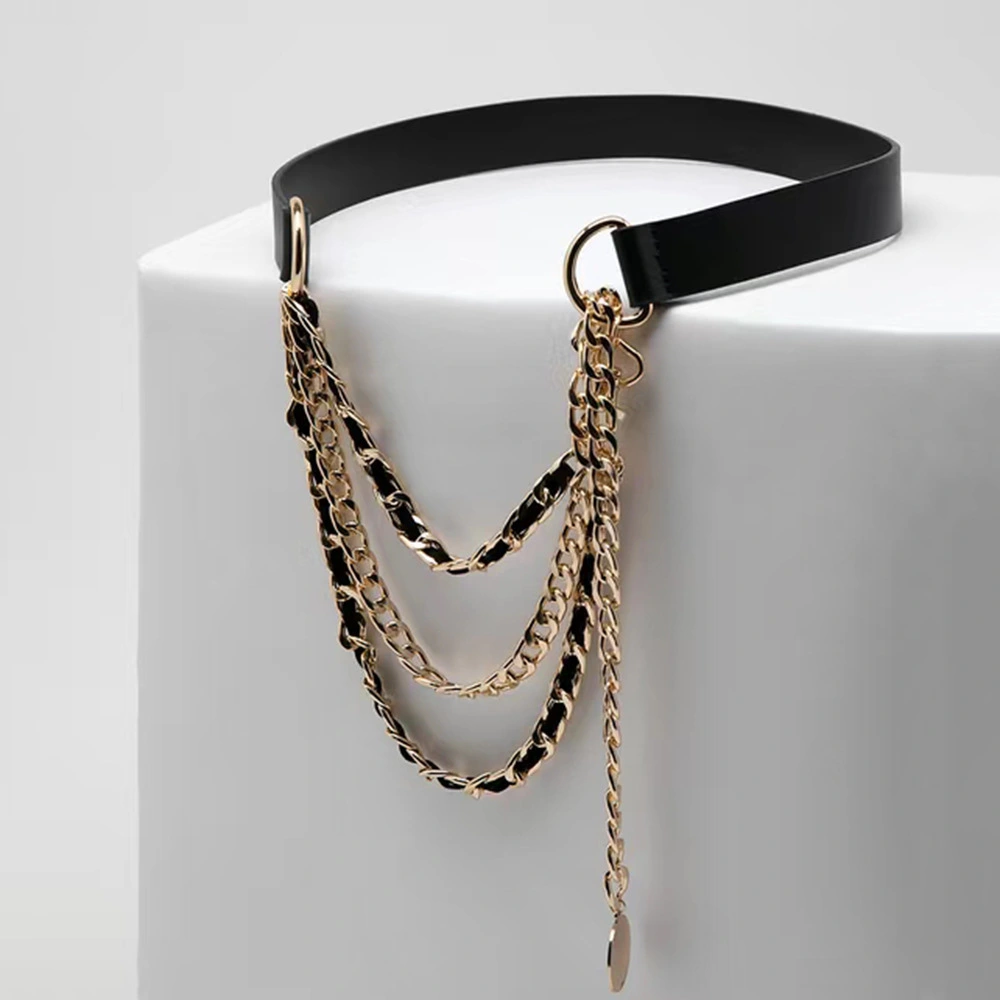 Fashionable And Personalized Multi-layer Chain Belt Combination Belt