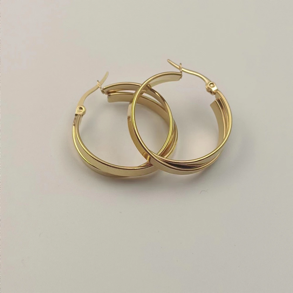 Fashion Double Ring Earring Female Ornament