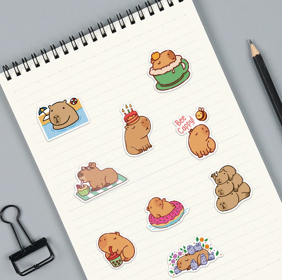 Cartoon Capybara Graffiti Stickers