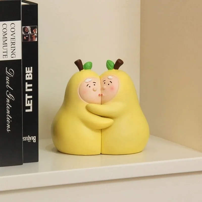 Lovely Holding Pear Ceramic Office Bookstand Bookshelf Decoration Home