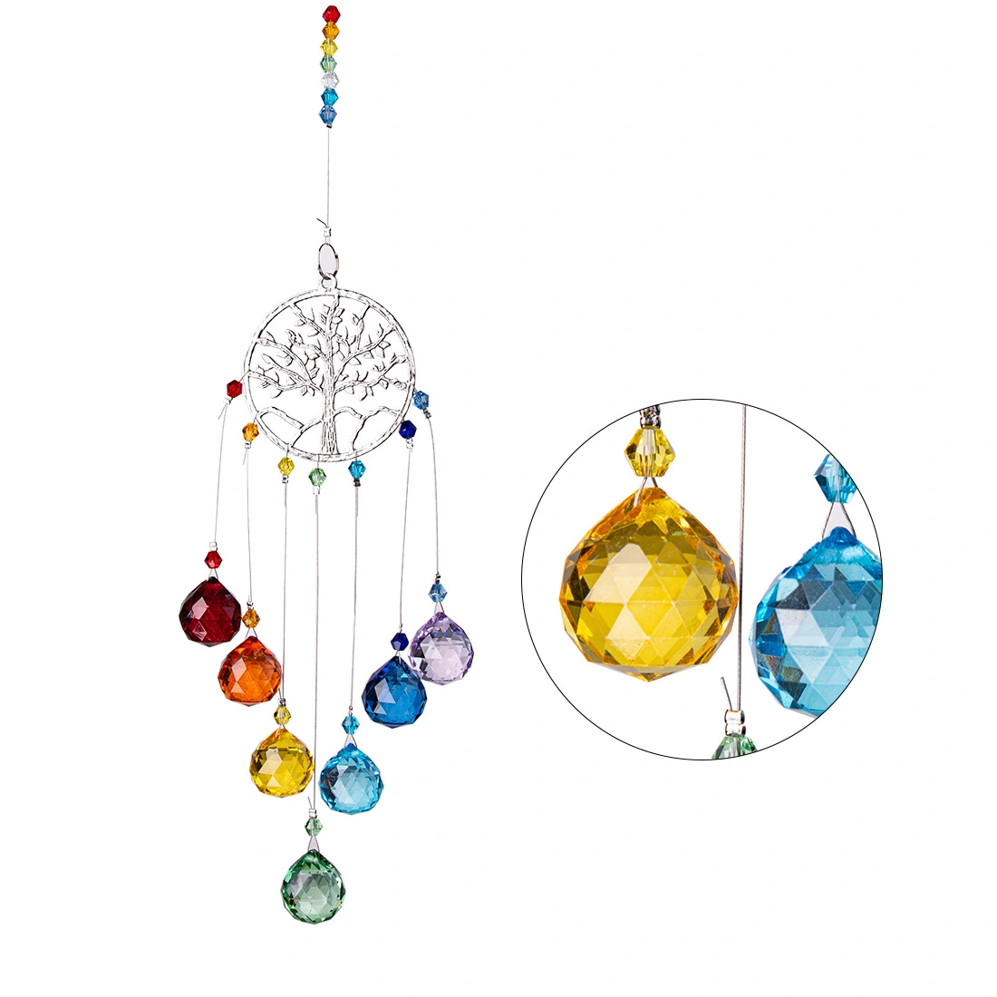 Colorful Lighting Ball Crystal Pendant