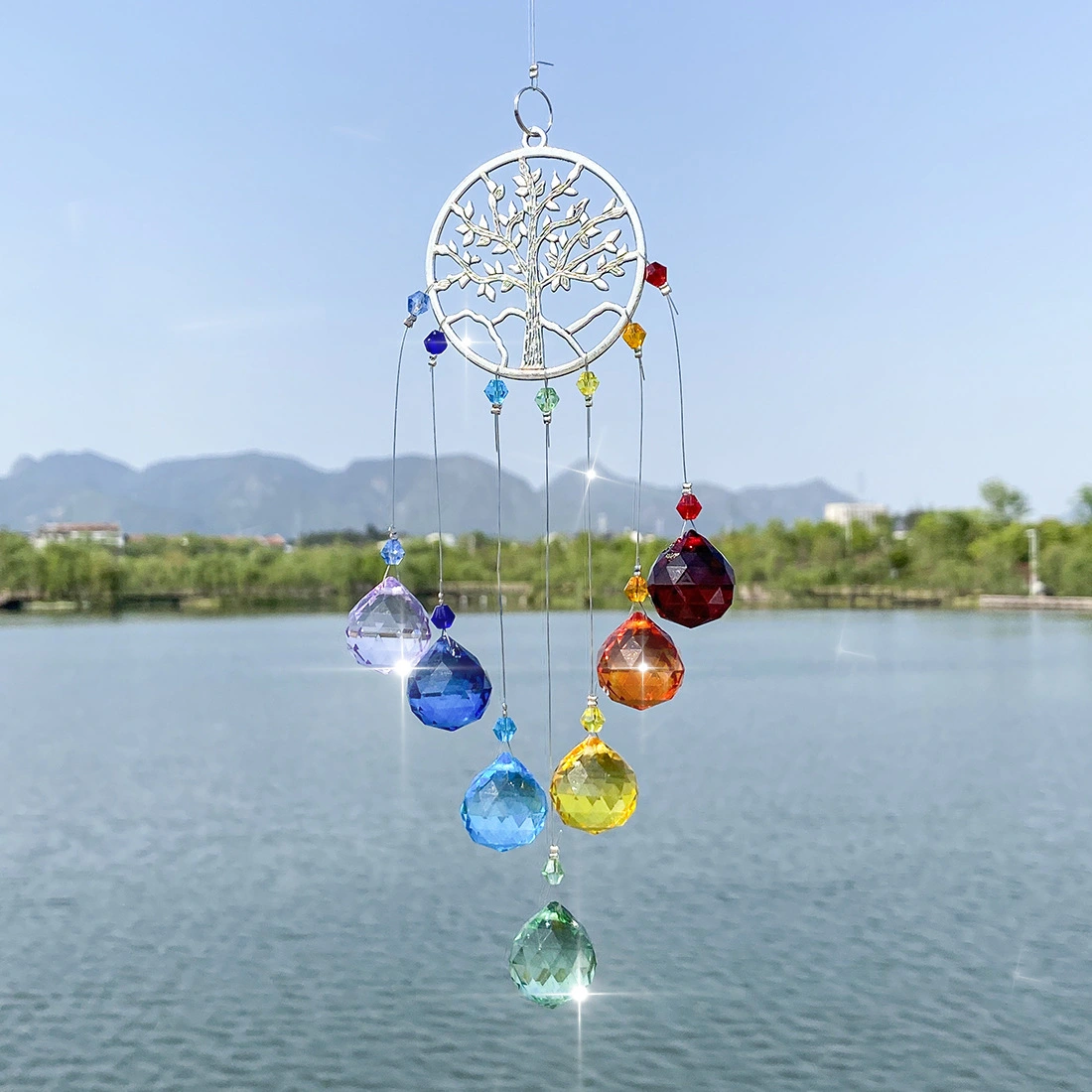 Colorful Lighting Ball Crystal Pendant