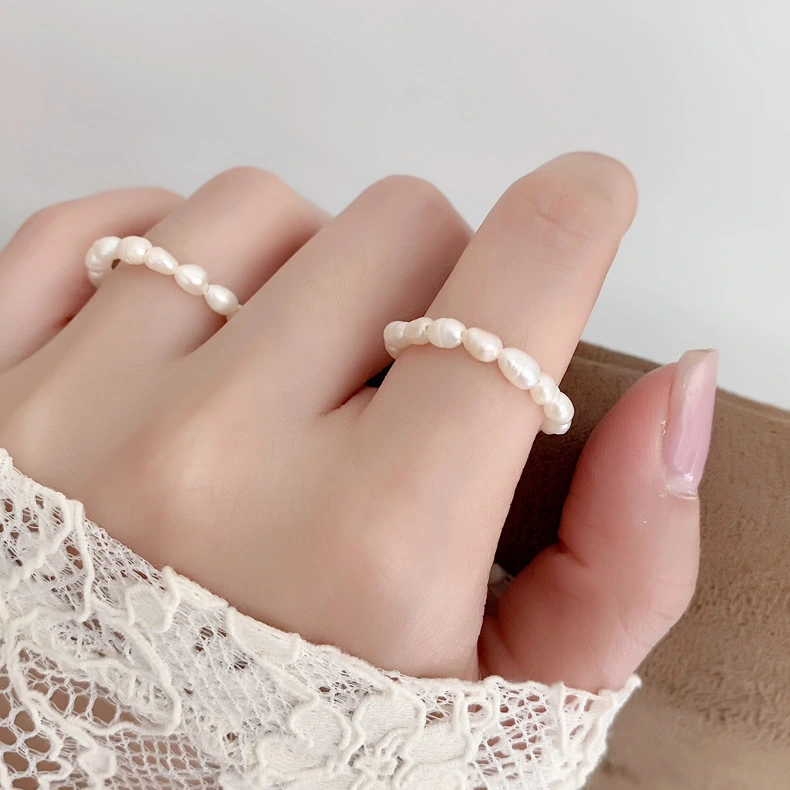 Simple Baroque Pearl Index Finger Ring