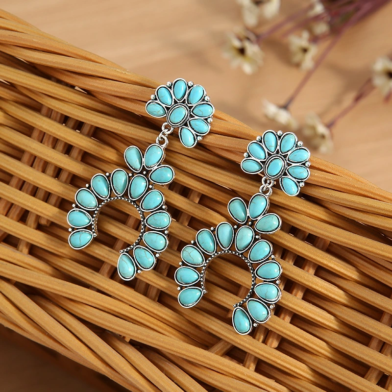 RETRO Geometric Earrings Turquoise Earrings