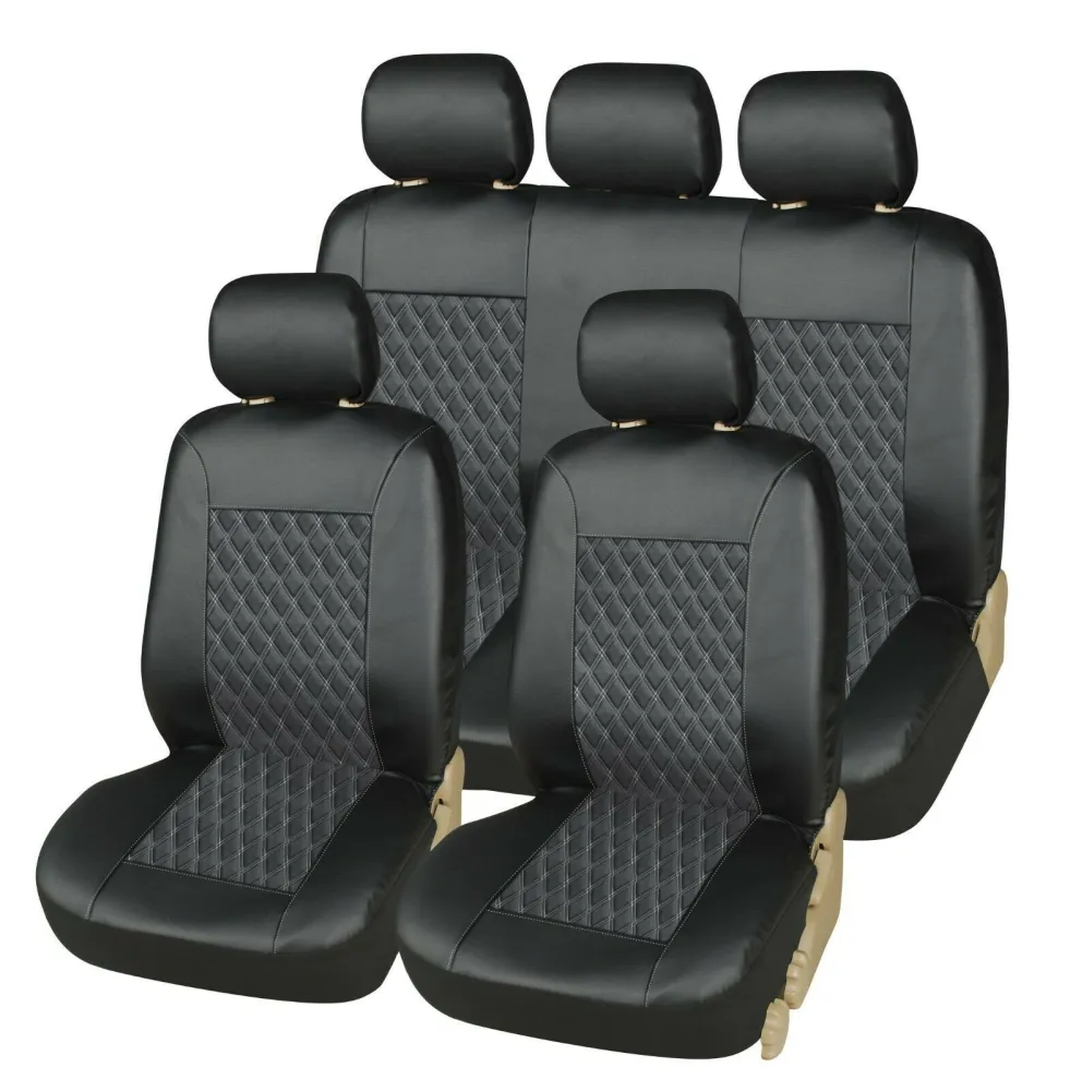 Artificial Leather Black Universal Seat Cushion