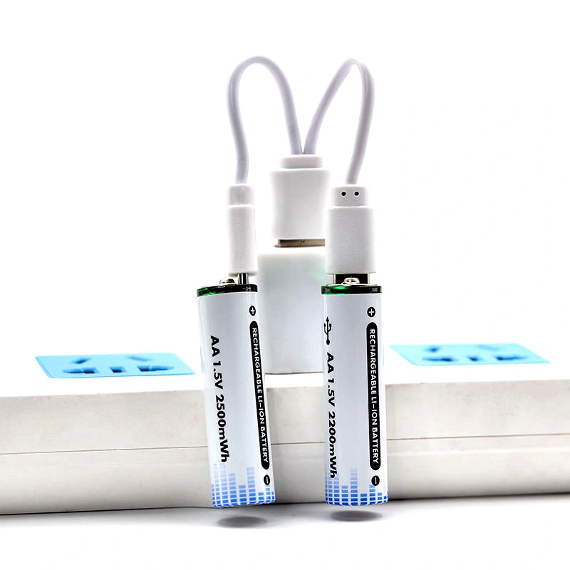 AA5 Rechargeable USB Lithium Battery 1.5V Constant Voltage