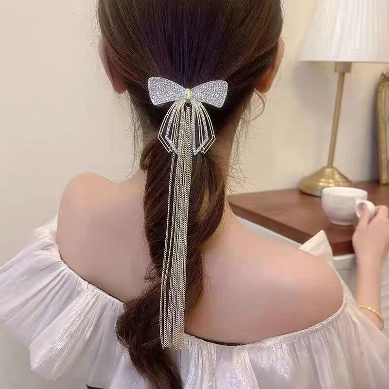 Women's Zinc Alloy Bow Tassel Hairpin Fashion Hair Accessories