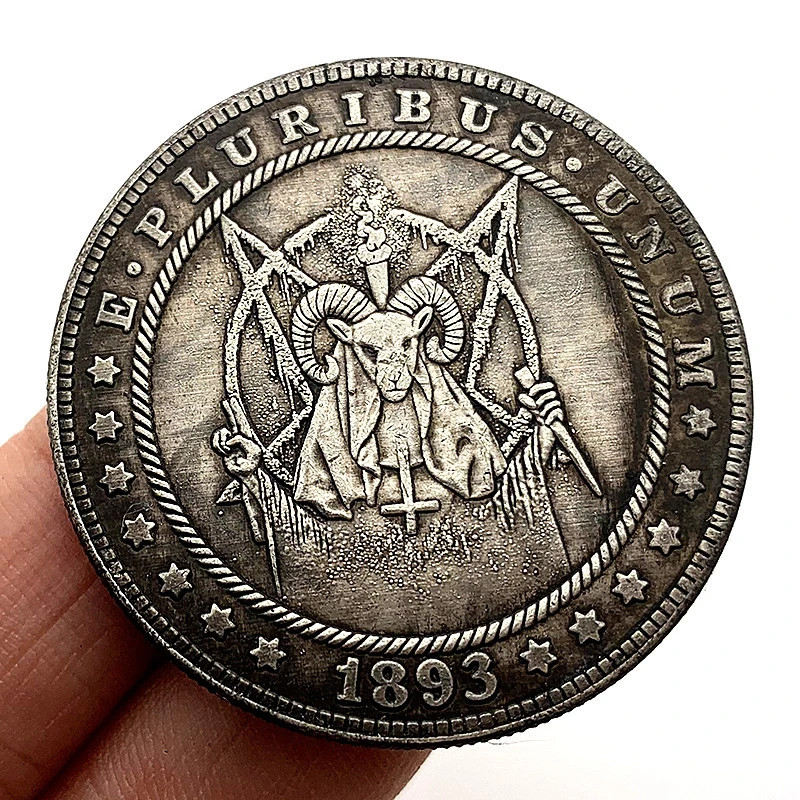 Hobo Goat Wolf Brass Old Silver Medal