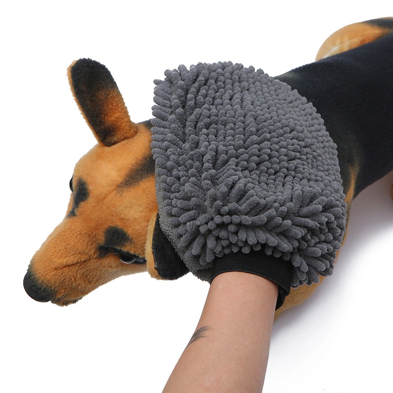 Pet Massage Bath Chenille Hair Removal Gloves