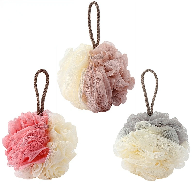 Large double -colored stitching bath ball, soak, bath, bath, bath flower ball