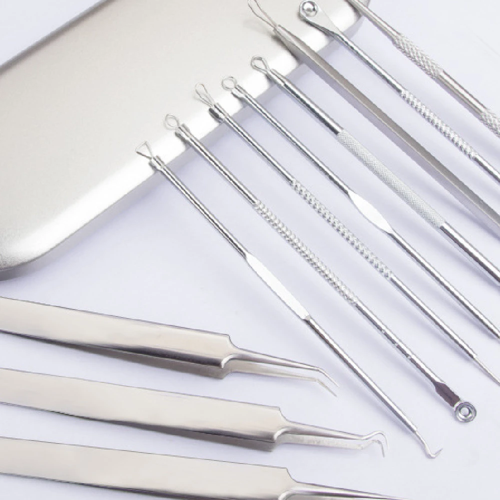 Iron Box Stainless Steel Acne Needle Set