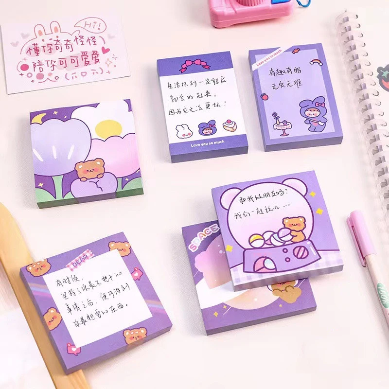 Cartoon Soft Cute Rabbit Notebook Purple Girl Portable Message