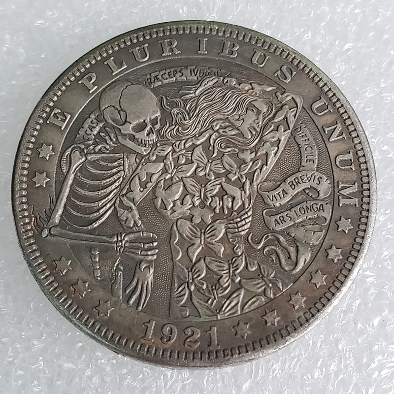 Hobo Skeleton Beauty Morgan Commemorative Coin