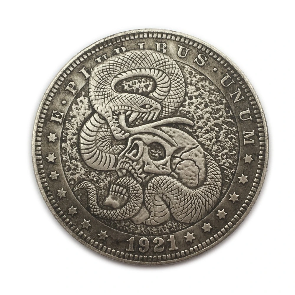 Blowable Snake Head Skull Commemorative Coin