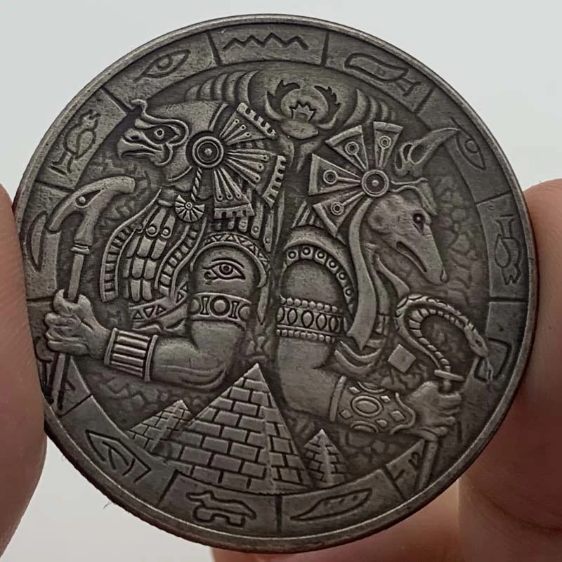 Tianyan Wolf Brass Old Silver Commemorative Coin