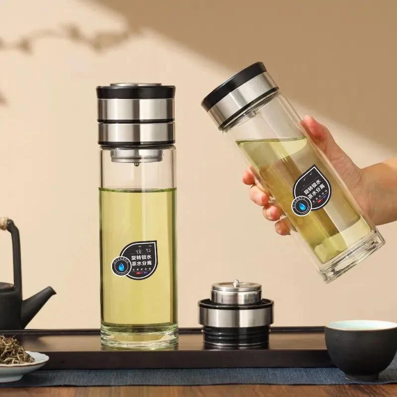 Single And Double Layer Mechanical Rotating Tea Separation Glass